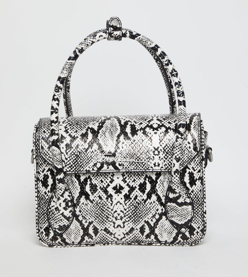 Bhex-e Black/White Women's Satchel Bag