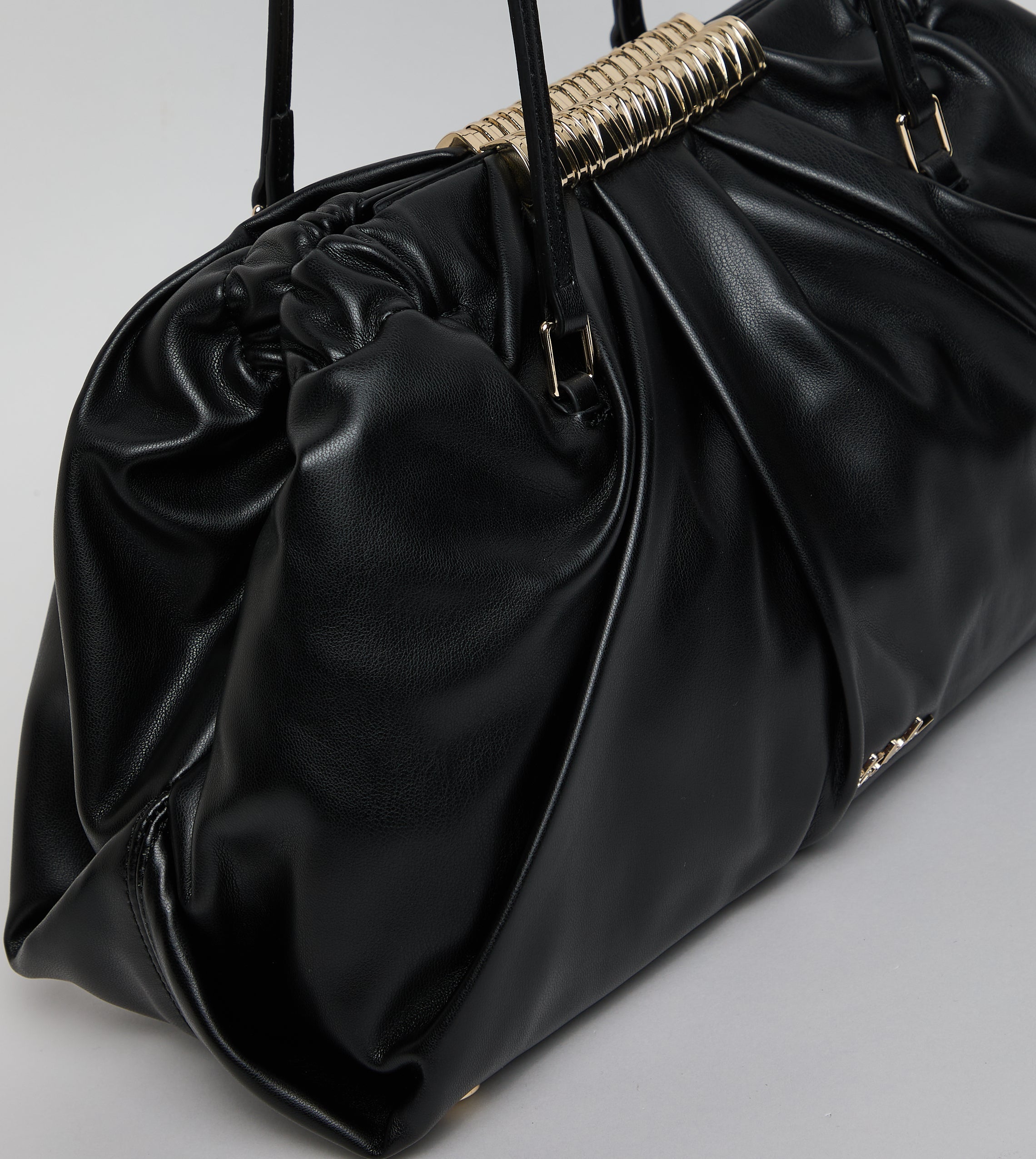 Bfranie Women's Black/Gold Satchel Bag – Steve Madden, view 2