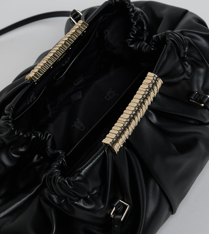 Bfranie Women's Black/Gold Satchel Bag – Steve Madden, view 6