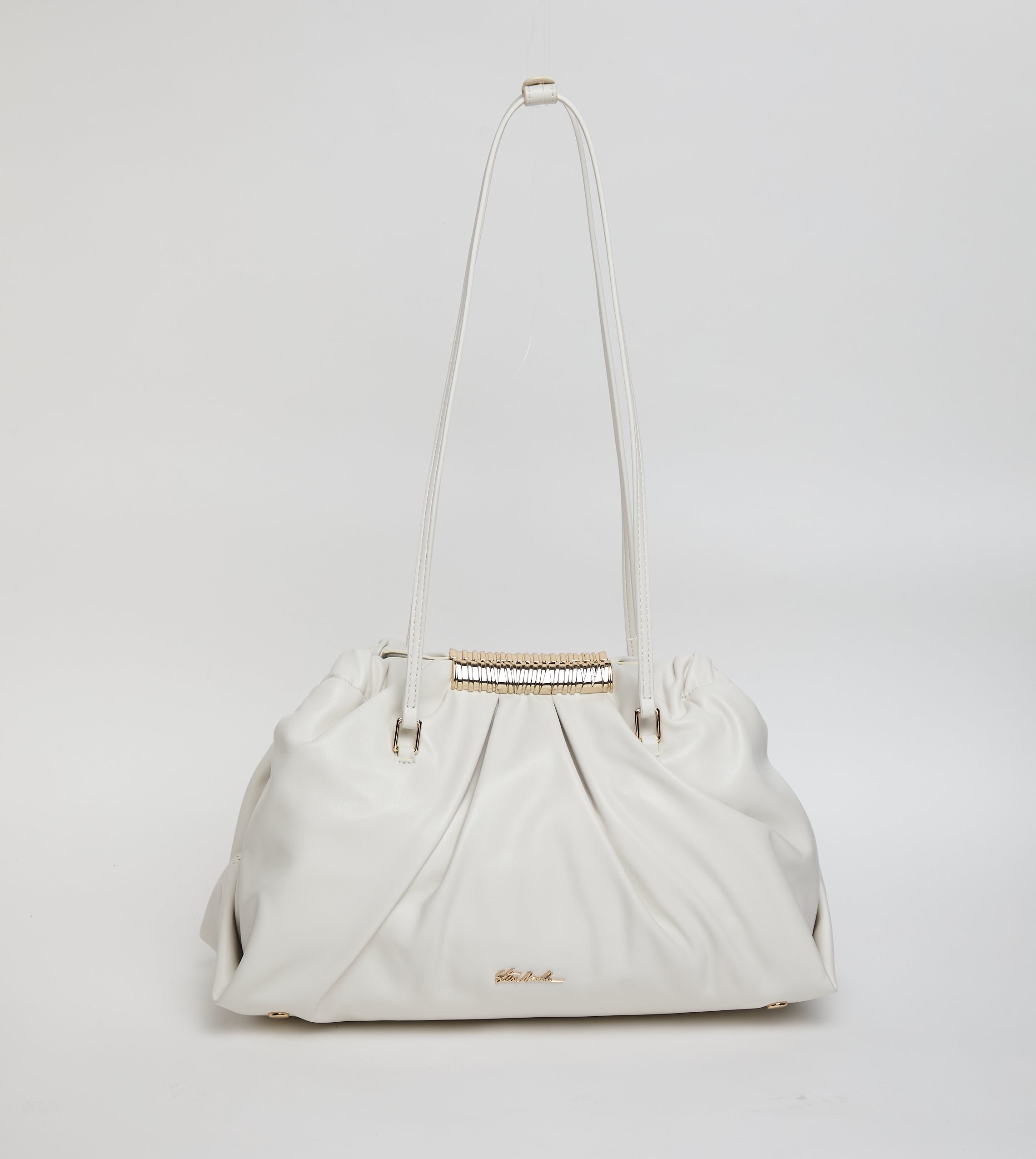 Bfranie Women's White and Gold Satchel Bag