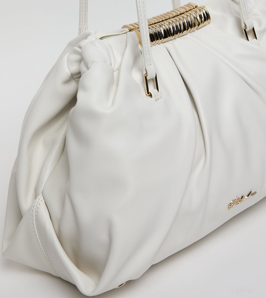 Bfranie Women's White and Gold Satchel Bag - view 2
