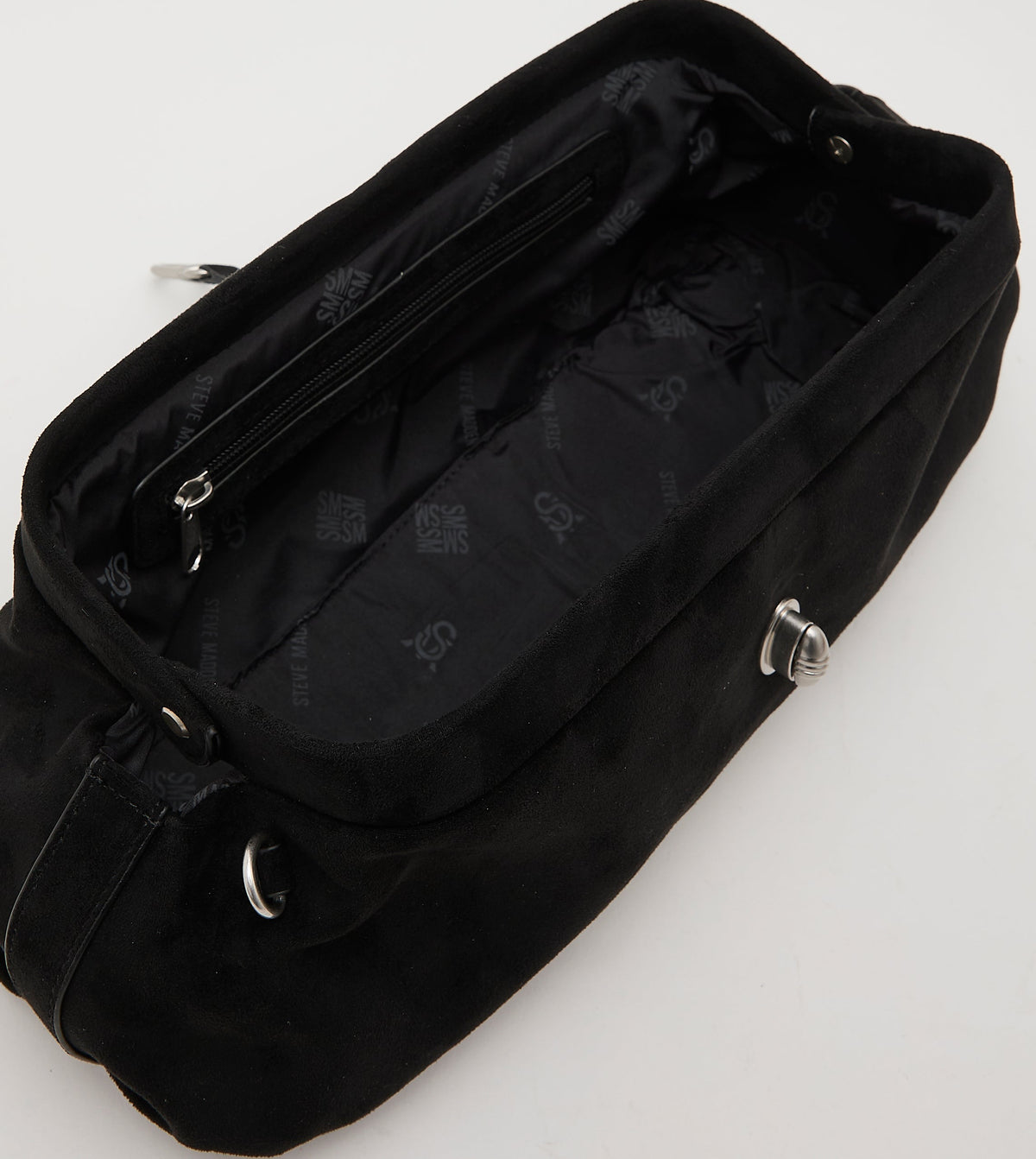 Bsuzette Women's Black & Silver Clutch - view 7