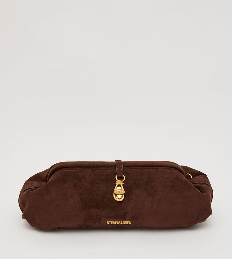 Bsuzette Women's Brown & Gold Clutch