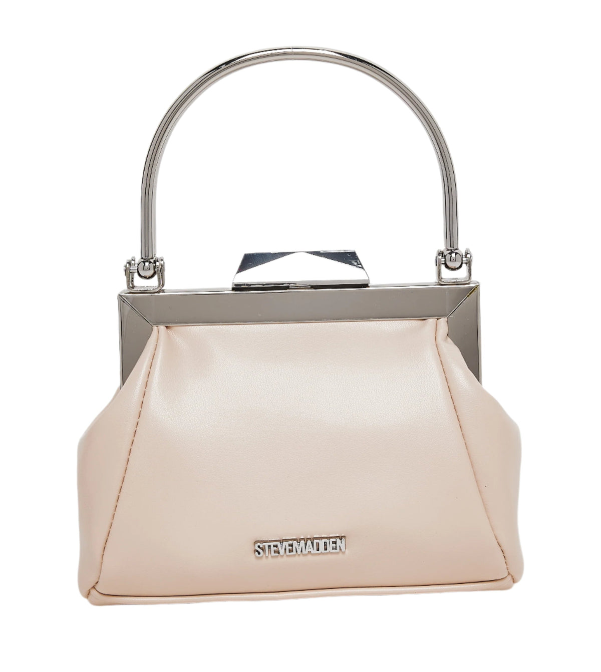 Steve Madden Sehara women's beige clutch, back view