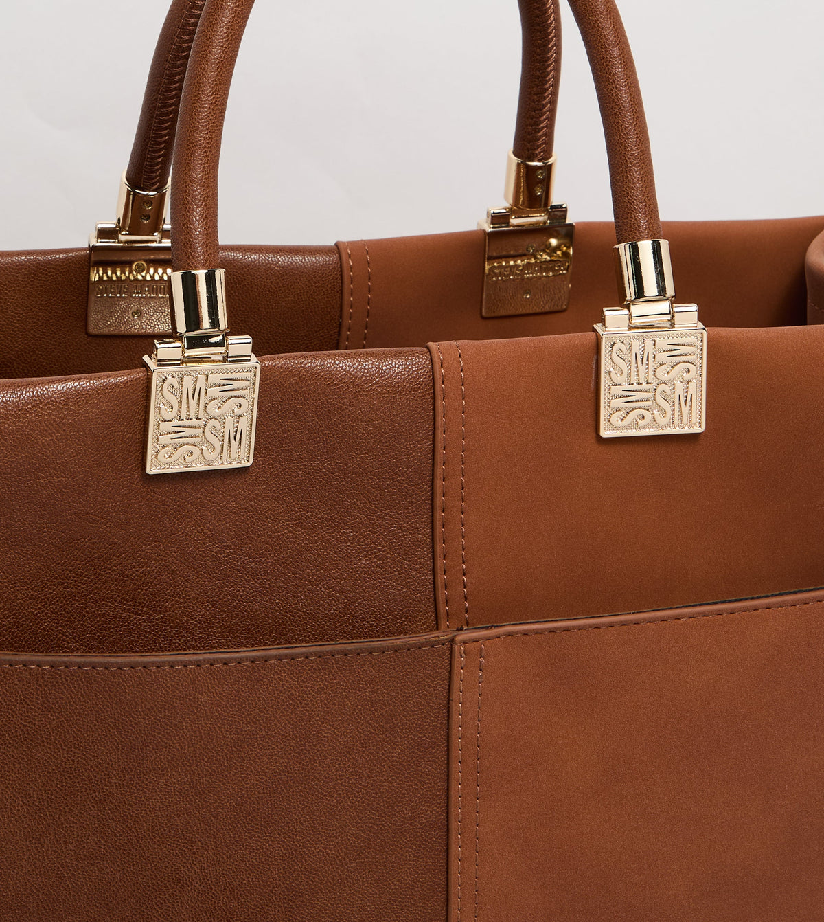 Steve Madden Bchloey women's bronze tote bag, back view