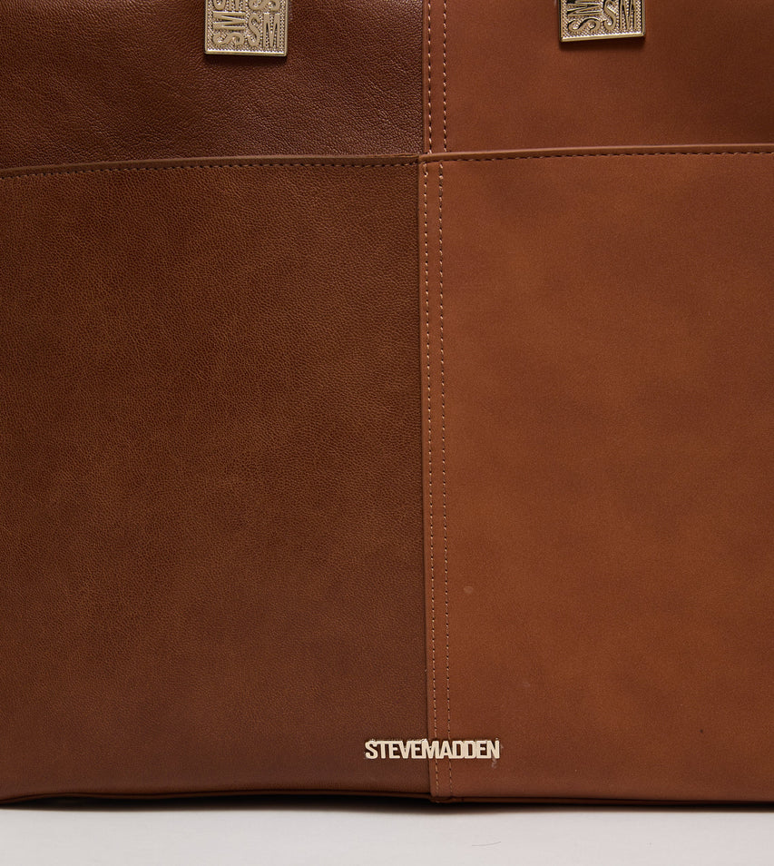 Steve Madden Bchloey women's bronze tote bag, interior view