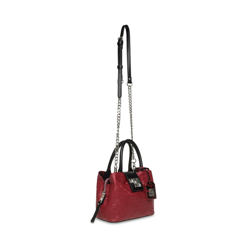 TENOR-C RED/SILVER SATCHEL BAG