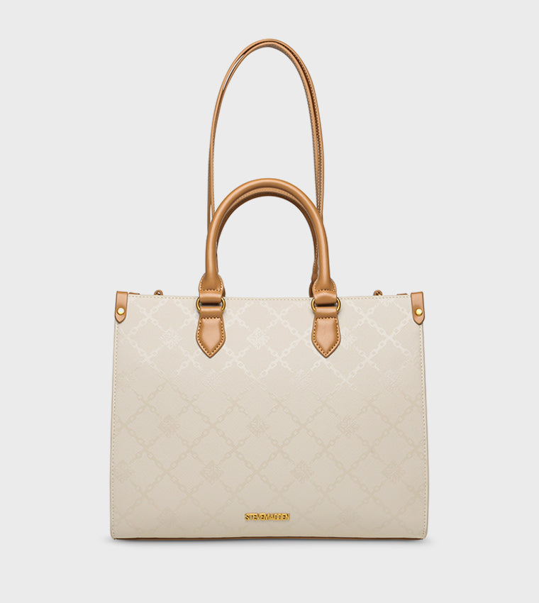 STILO-E BONE/CAMEL TOTE BAG