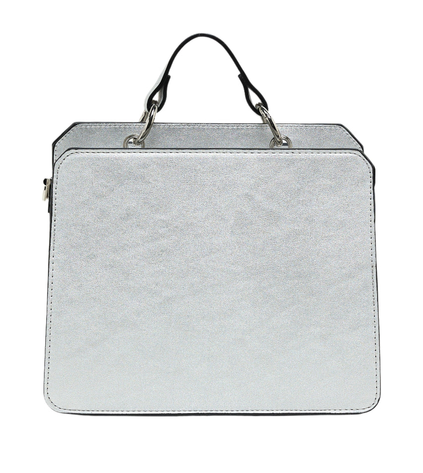 EVELYN SILVER TOTE BAG - view 2