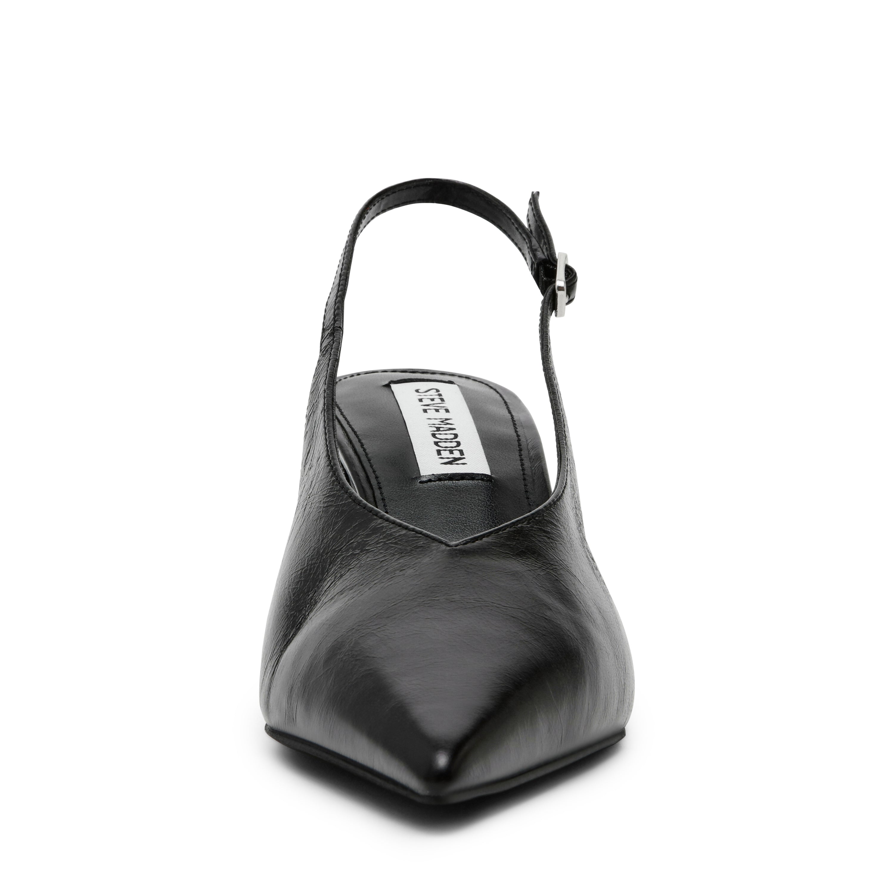 BARGE BLACK LEATHER HEELS