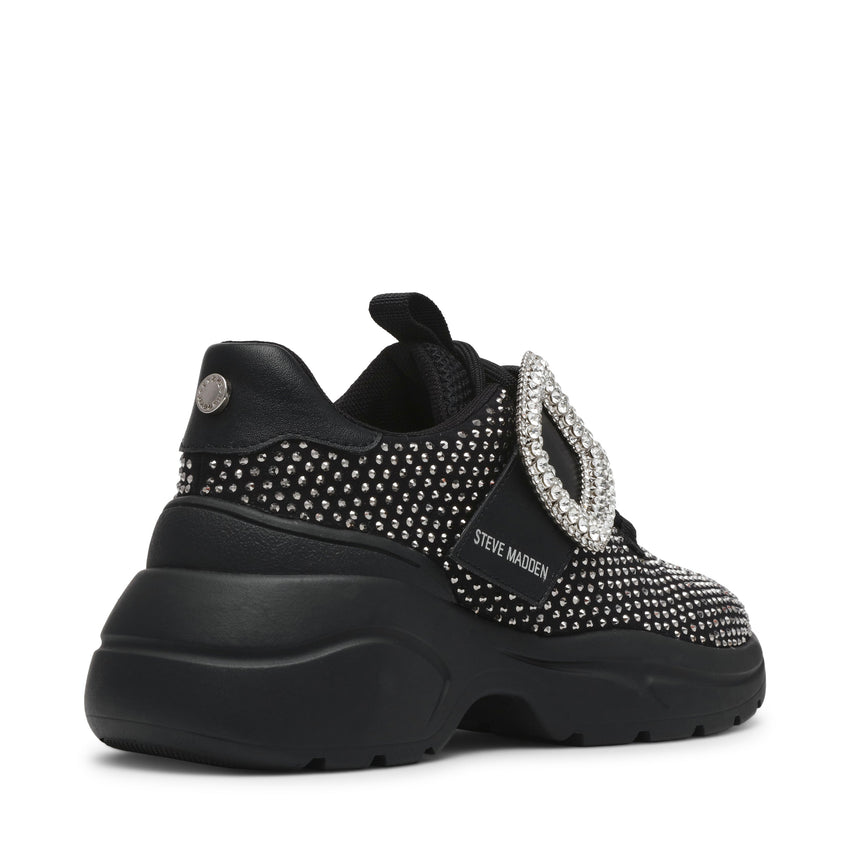 ECLIPSE BLACK SNEAKERS — rear view