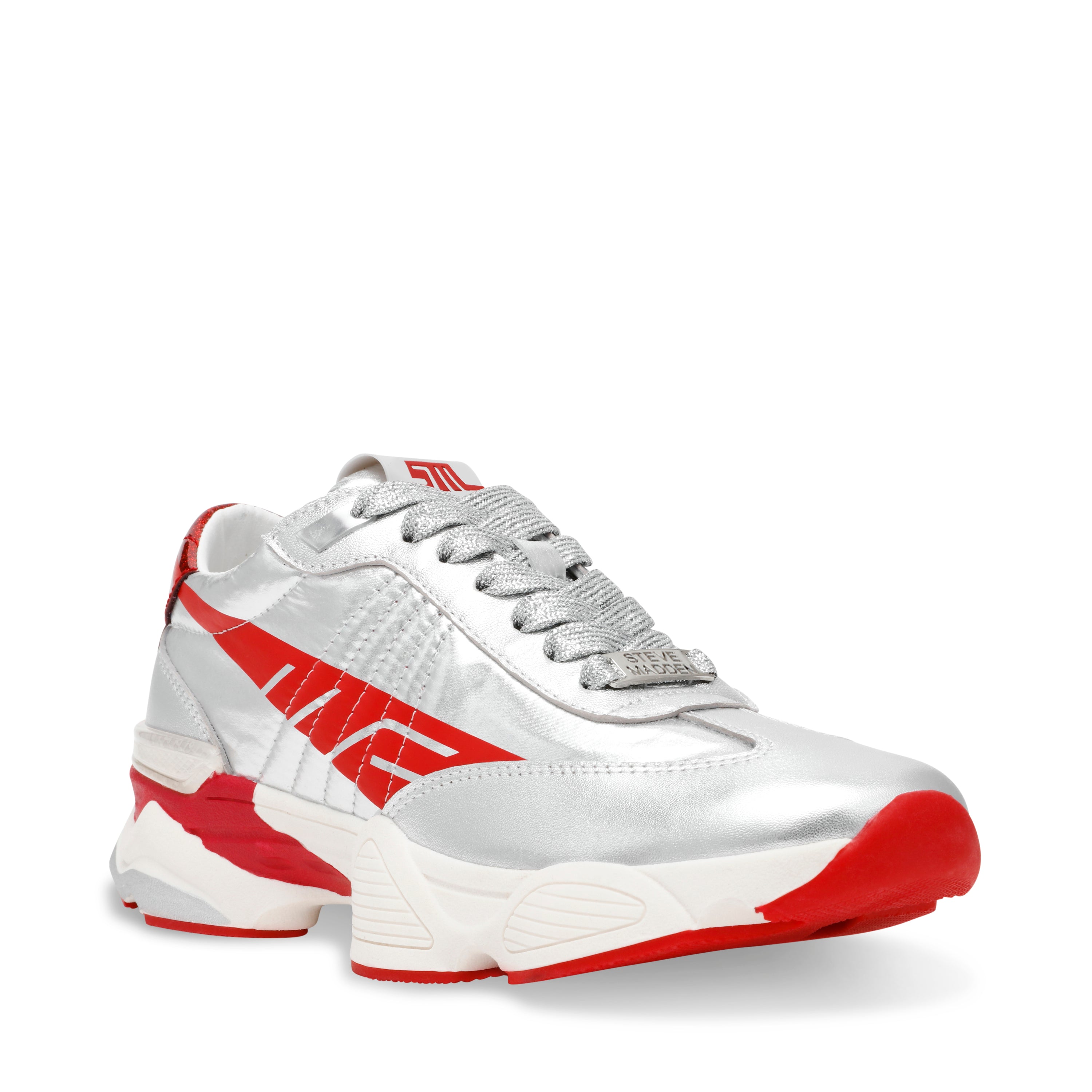 SETBACK SILVER/RED SNEAKERS