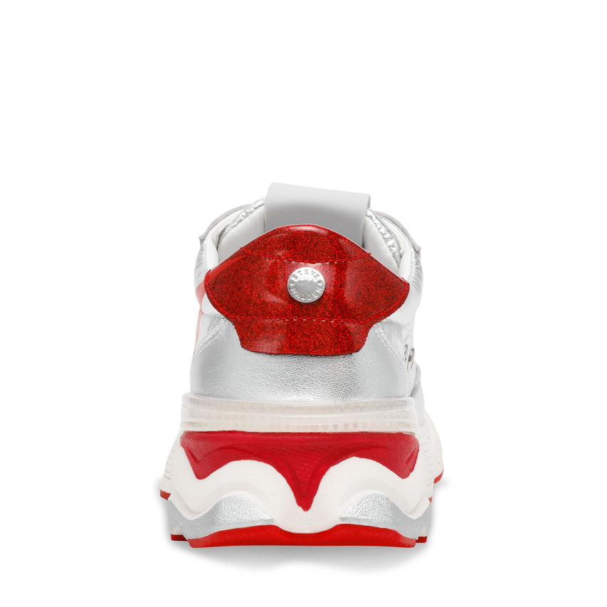 SETBACK SILVER/RED SNEAKERS