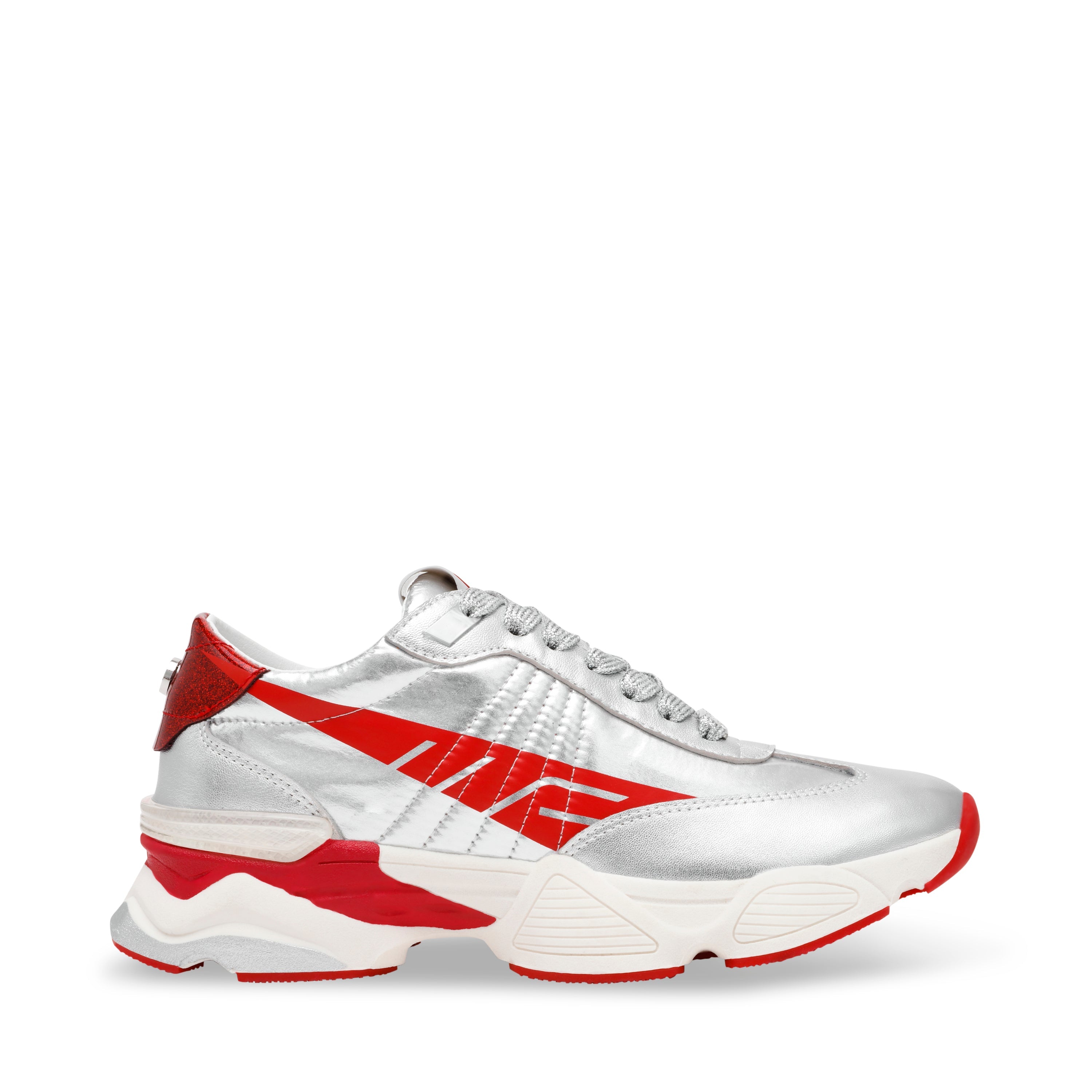 SETBACK SILVER/RED SNEAKERS