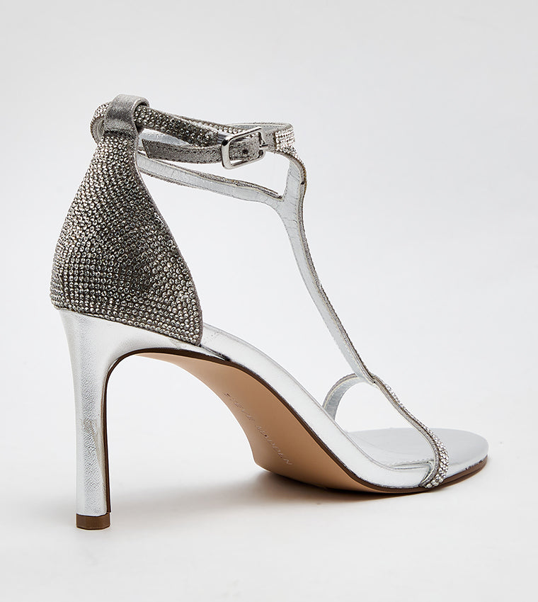 GRANDE SILVER BALLET FLATS