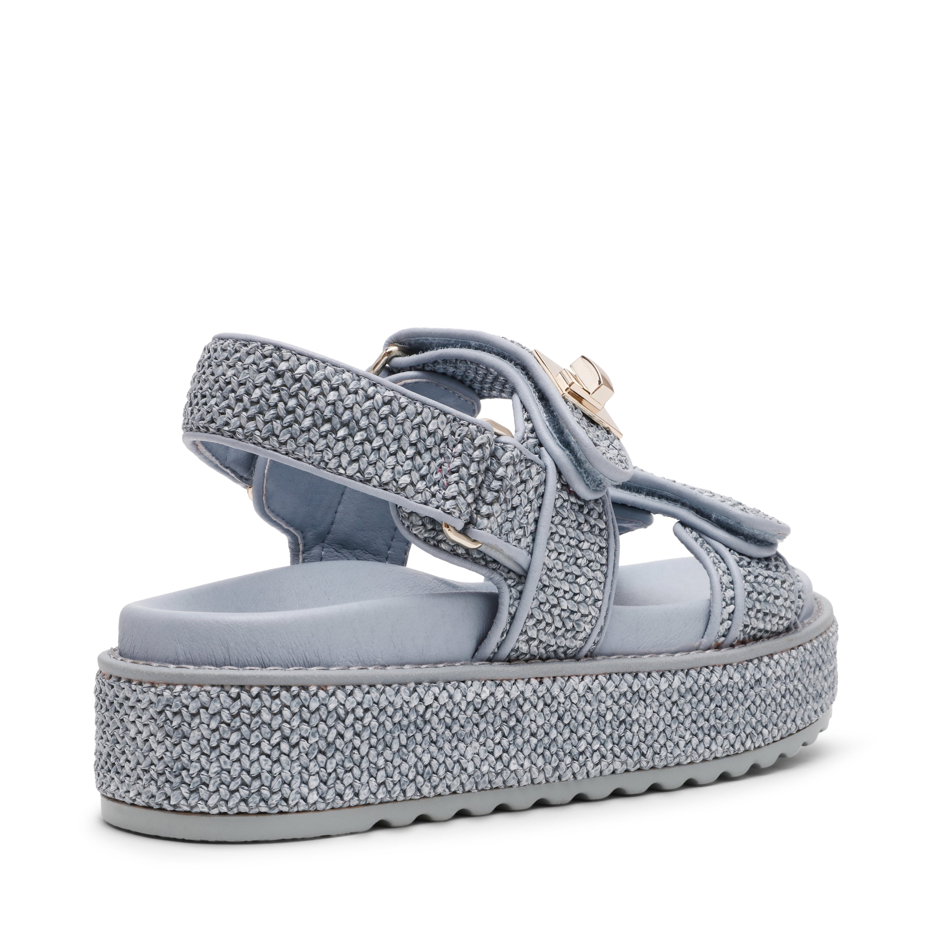 Bigmona Women's Blue Raffia Sandals - view 3