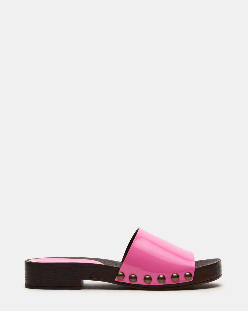 Cento Women's Pink Patent Flat Sandals