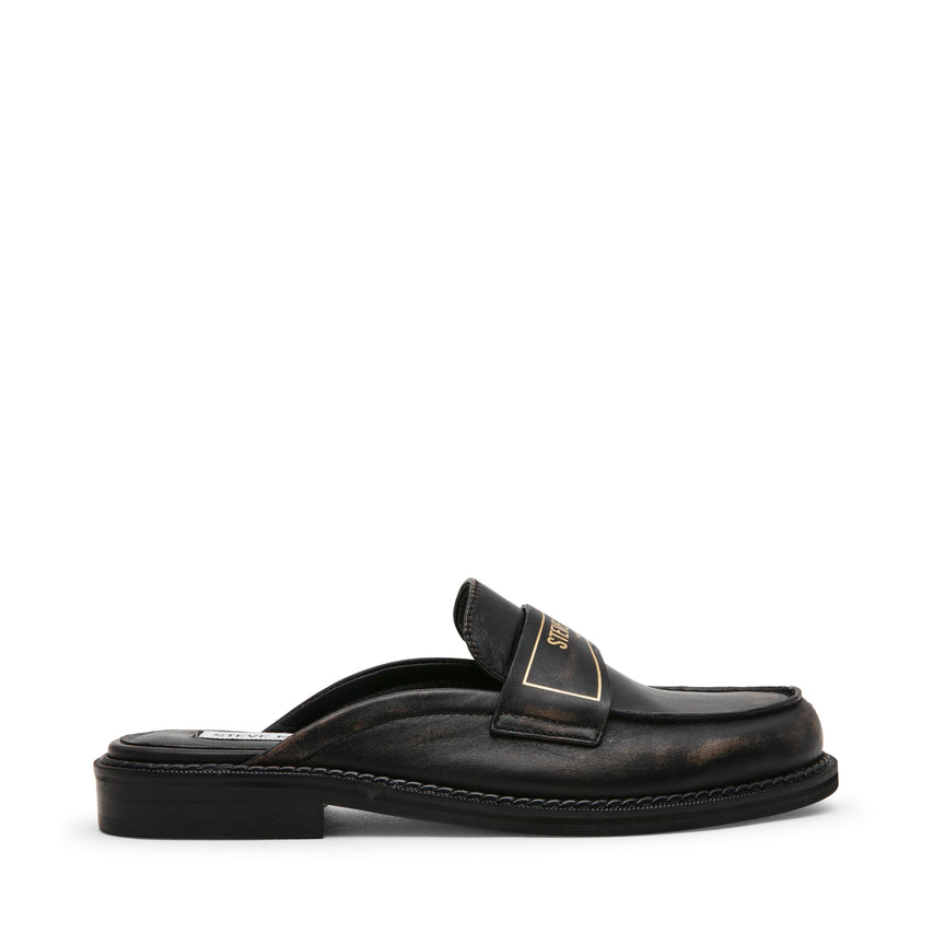 Moxxie Women's Black Leather Flat Sandals - view 6