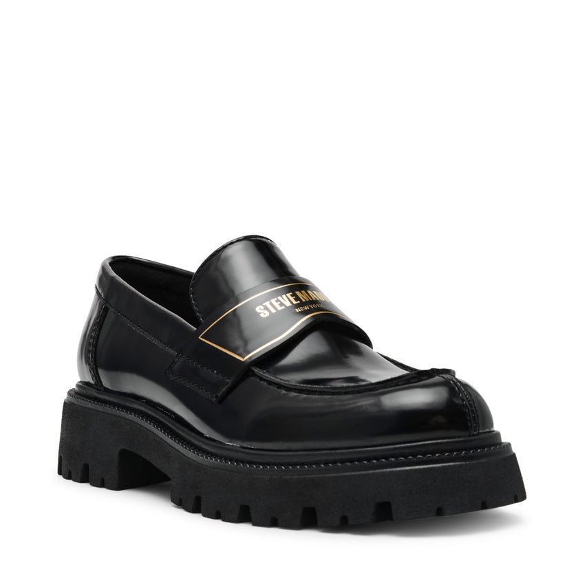 File-Away Women's Black Box Leather Loafers