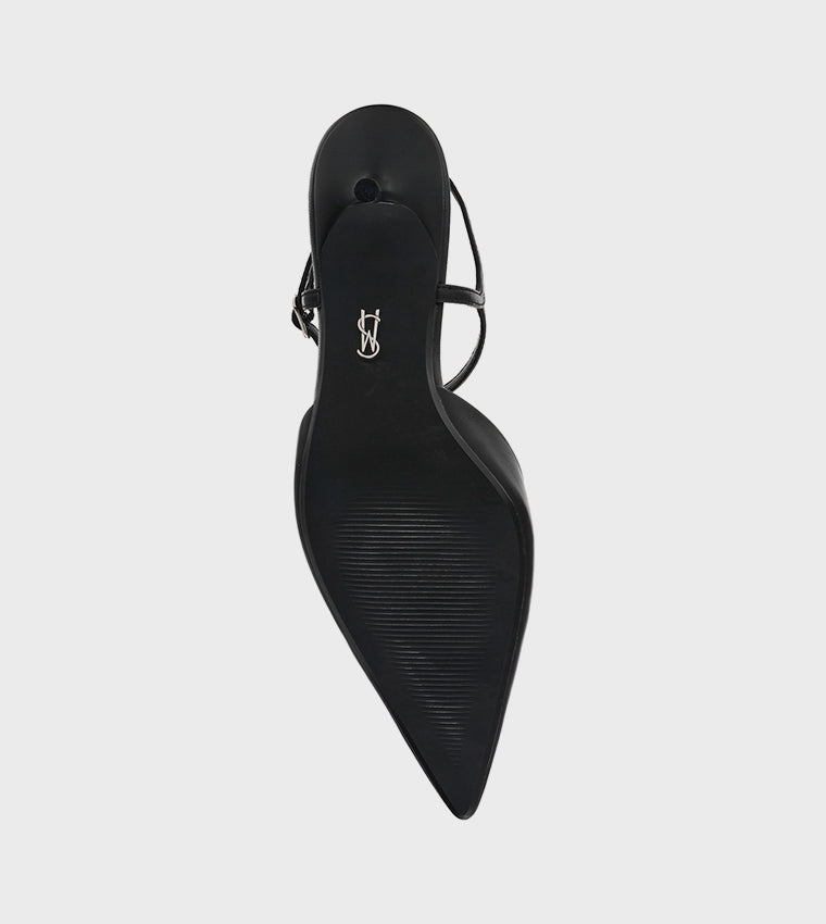 Adelaide Women's Black Leather Heels - view 2