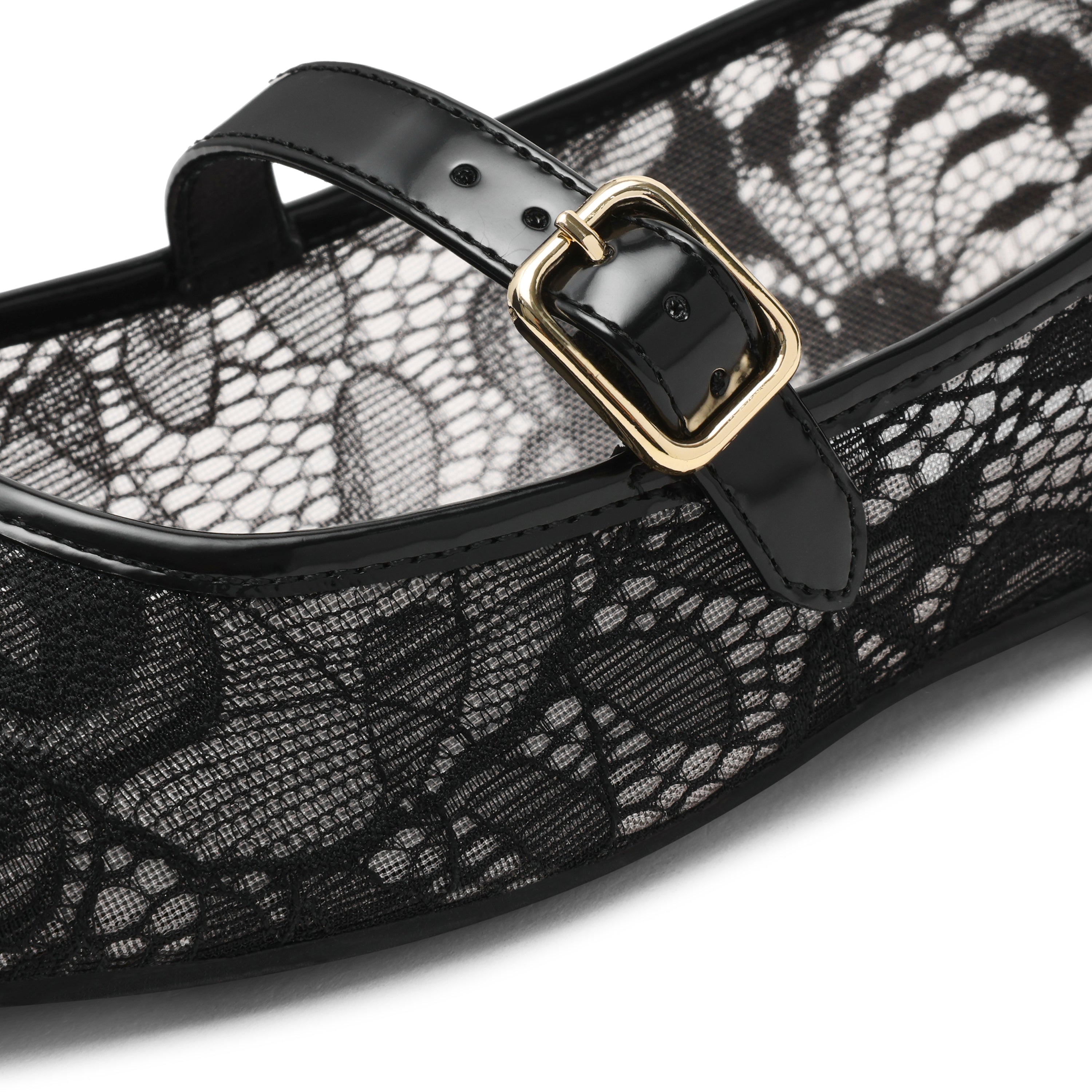 Wildflower-L Women's Black Lace Ballerinas - view 3