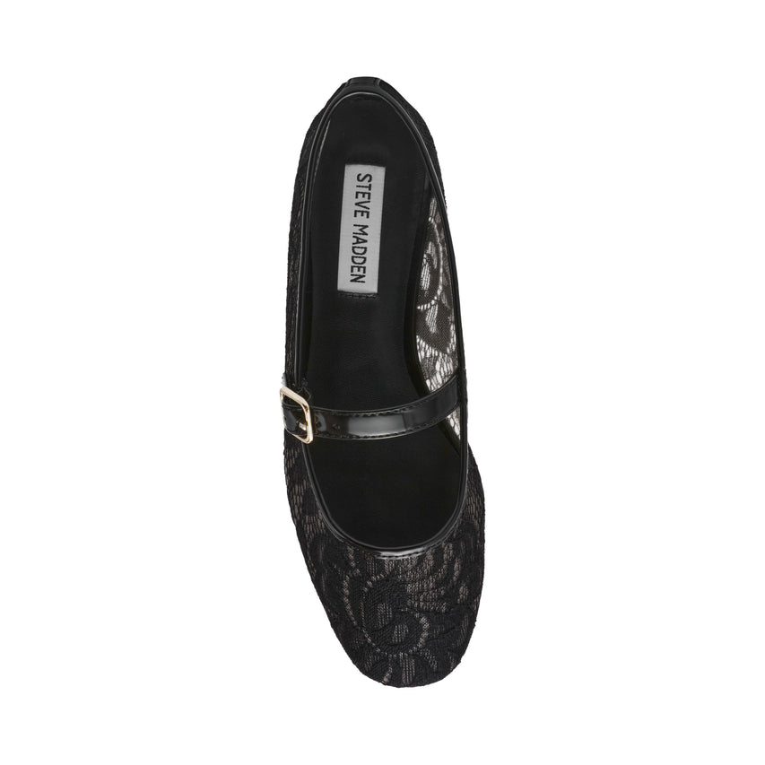 Wildflower-L Women's Black Lace Ballerinas - view 5