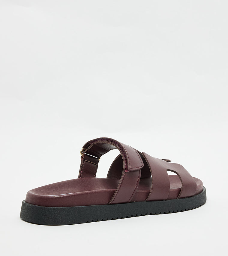 Mayven-Cn Women's Dark Cherry Lacquer Flat Sandals - view 3