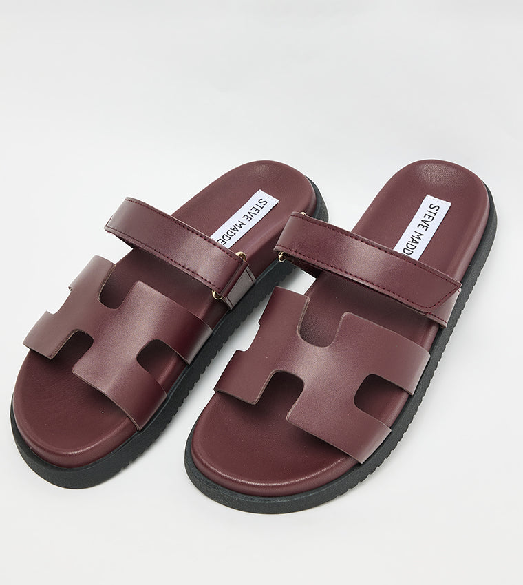Mayven-Cn Women's Dark Cherry Lacquer Flat Sandals - view 4