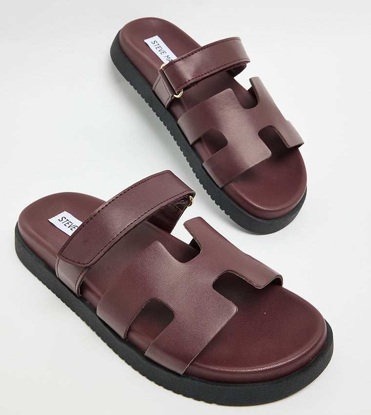 Mayven-Cn Women's Dark Cherry Lacquer Flat Sandals - view 5