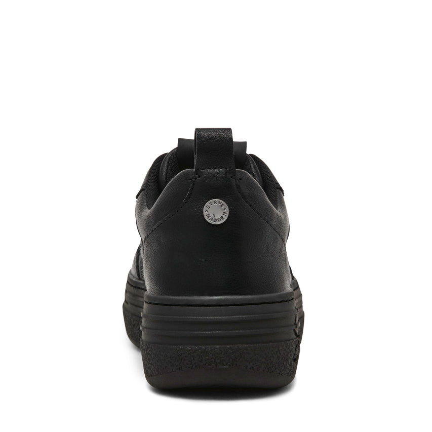Steve Madden Catapult Women's Black Action Leather Sneakers with action leather upper - view 2
