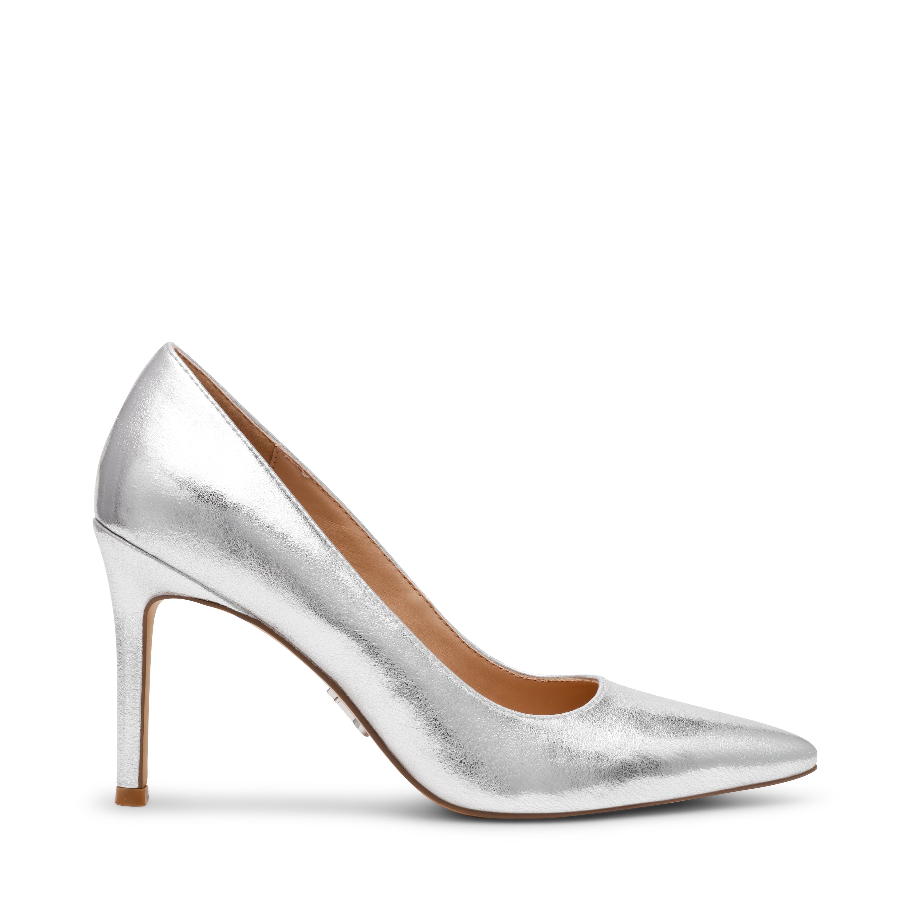 Steve Madden Secured women's silver pumps, sole view