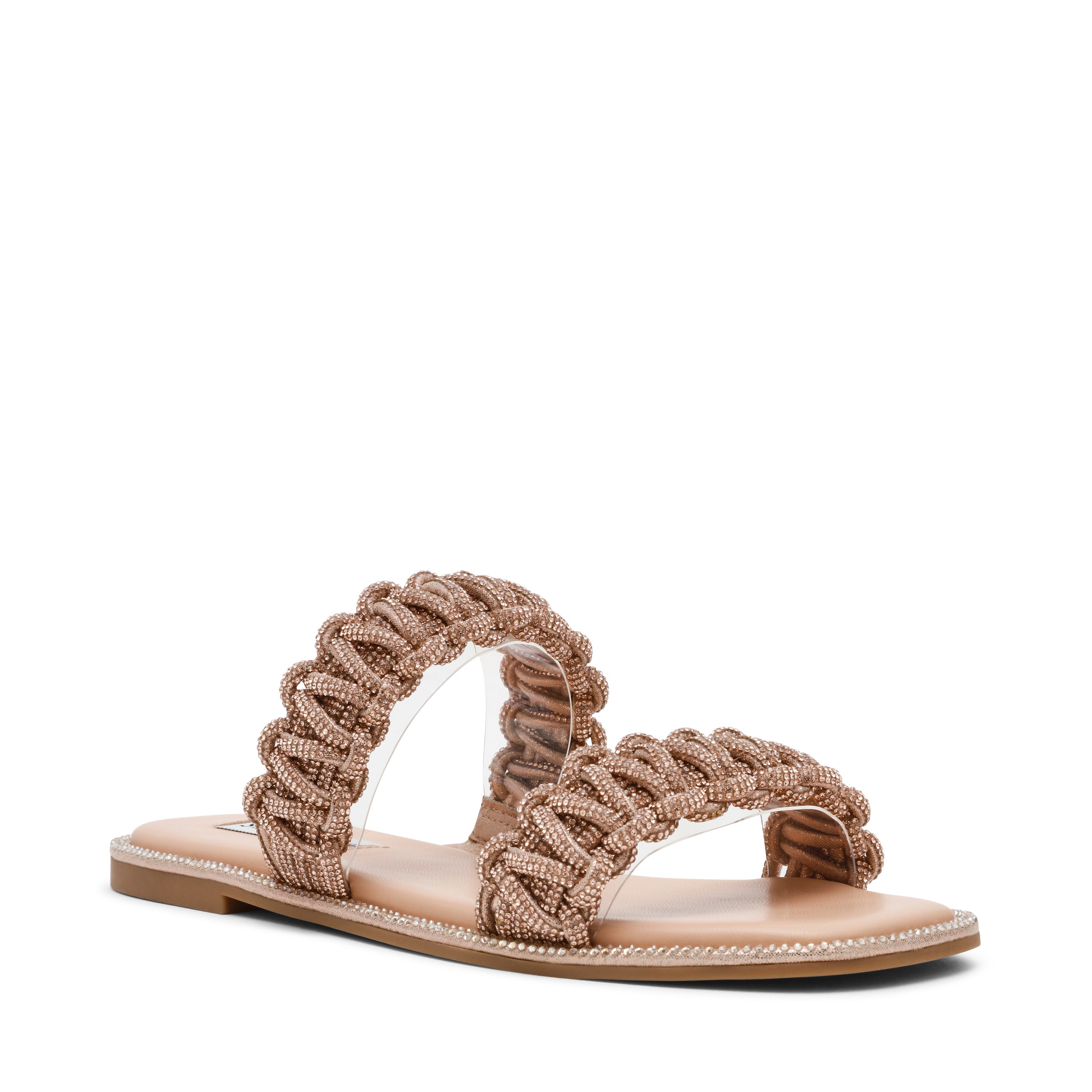 Nyssa Women's Rose Gold Flat Sandals — front view