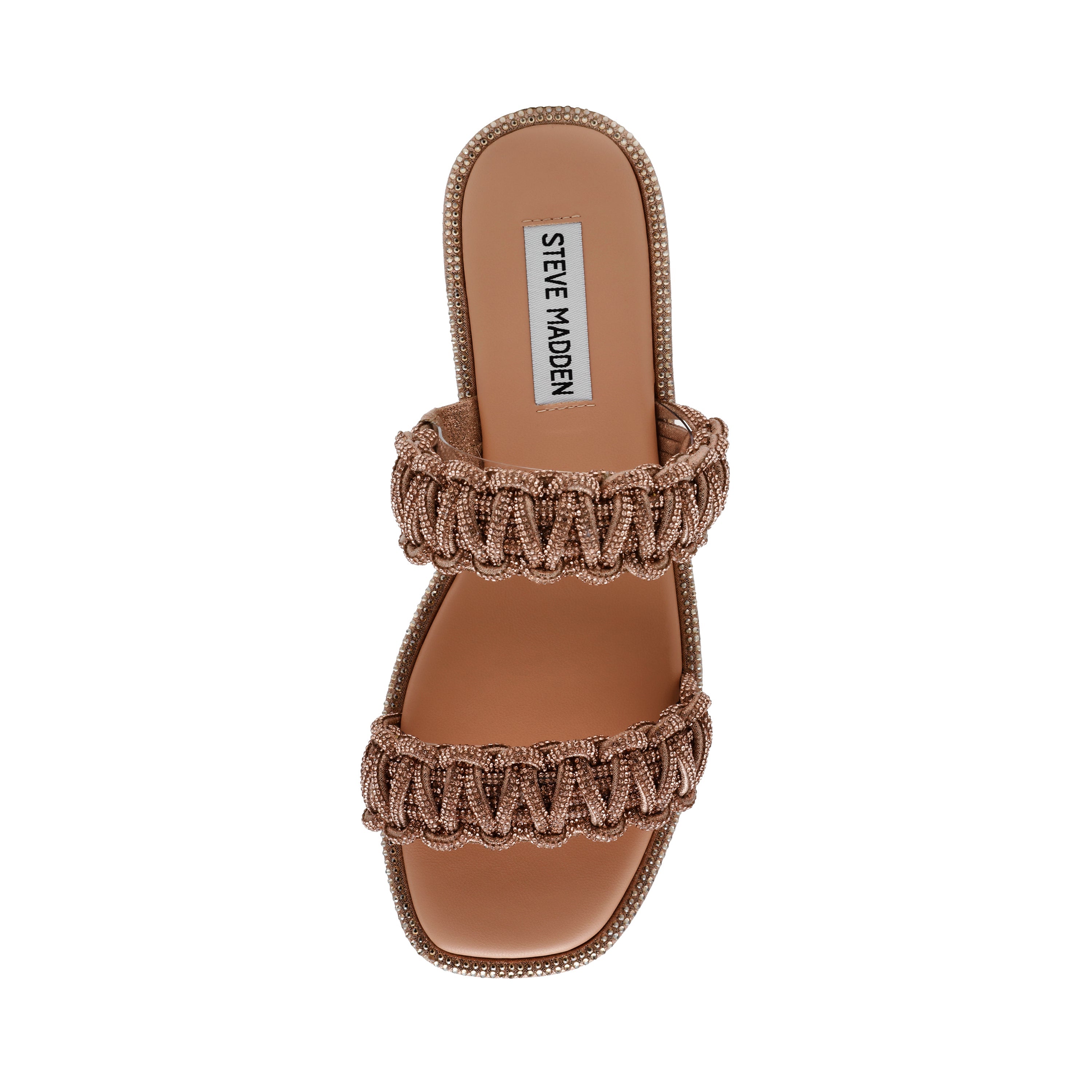 Nyssa Women's Rose Gold Flat Sandals — rear view