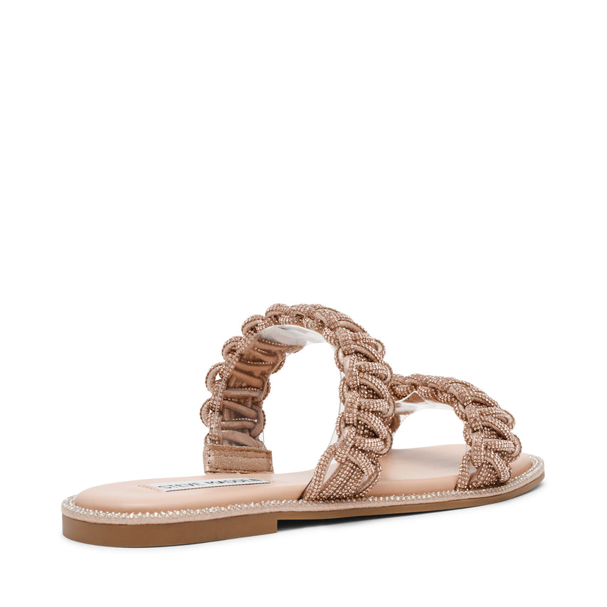 Nyssa Women's Rose Gold Flat Sandals — side view