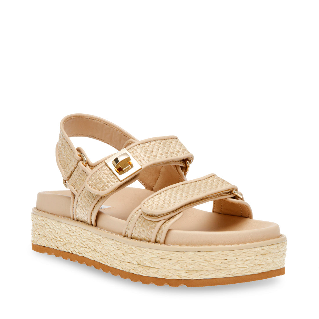 Bigmona Women's Natural Flat Sandals