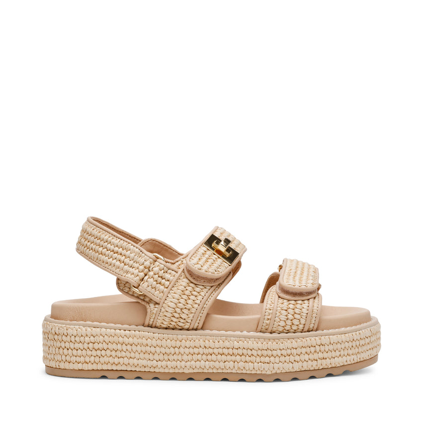 Bigmona Women's Natural Flat Sandals - view 6
