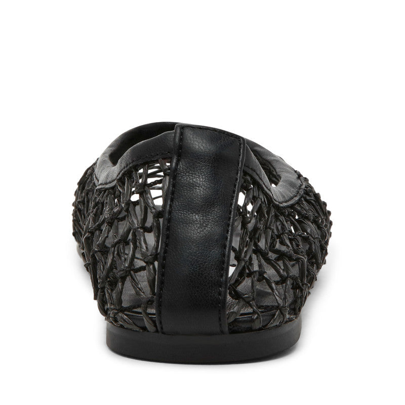 Meadow-W Black Women's Ballerinas — rear view