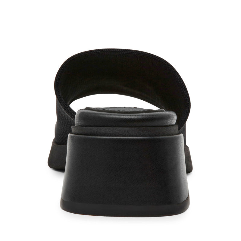 Steve Madden Slidester women's black heels, back view