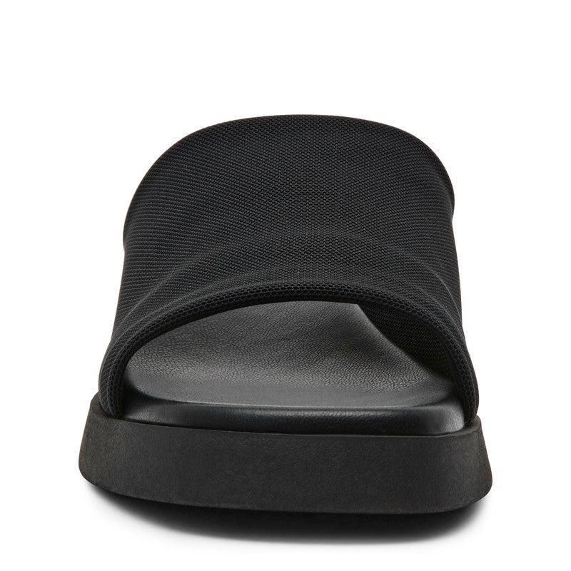 Steve Madden Slidester women's black heels, sole view