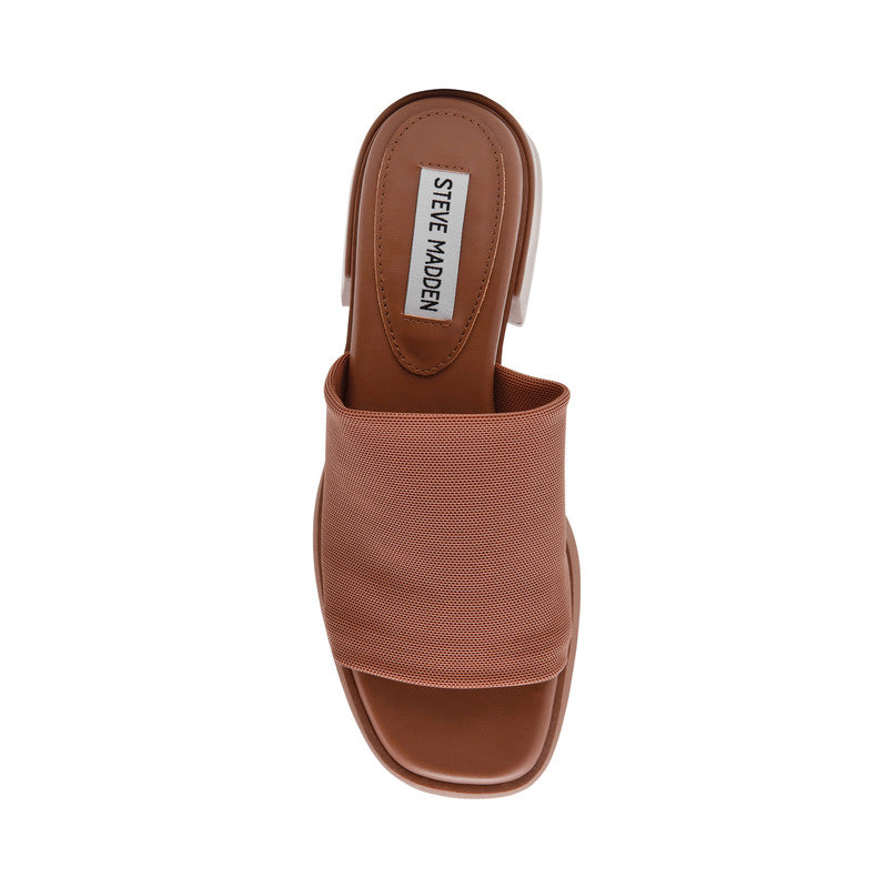 Steve Madden Slidester women's mocha heels, front view