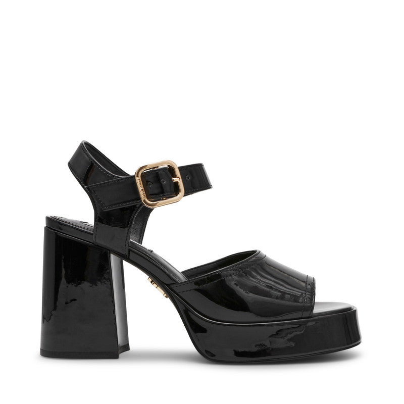 Steve Madden Soho women's black patent heels, side view