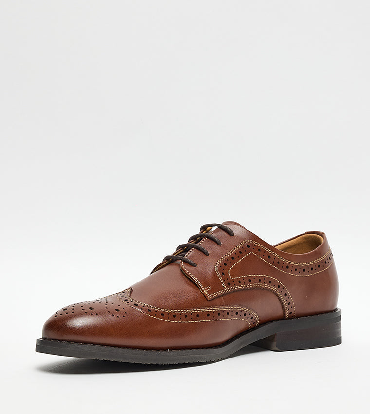 Maymmers Cognac Men's Formal Lace-Up Shoes - view 2