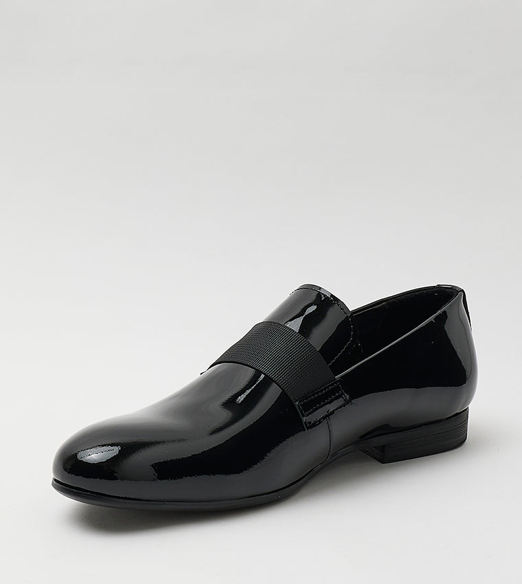 Braxel Men's Black Patent Leather Lace-Up Shoes - view 2