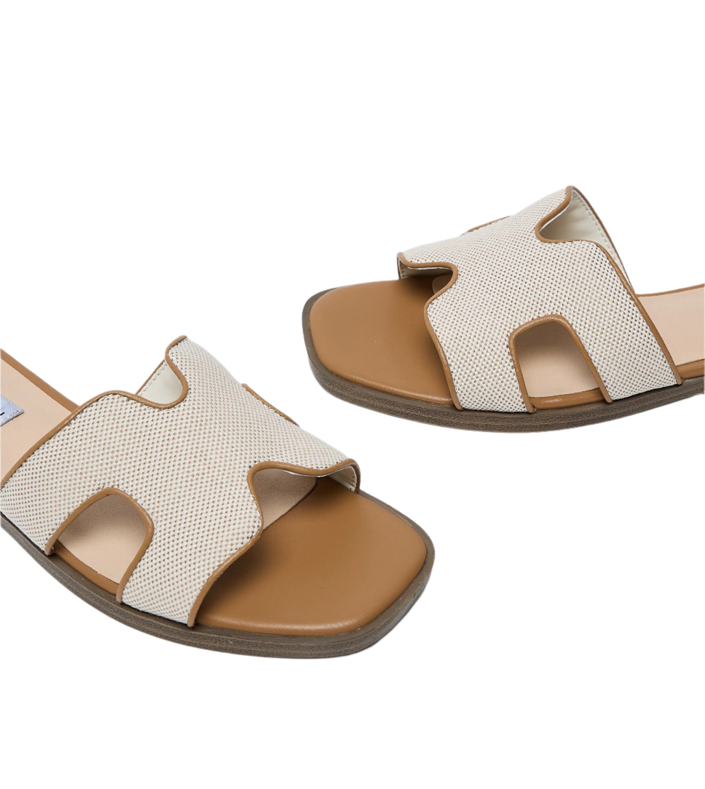PAVEN KHAKI FLAT SANDALS