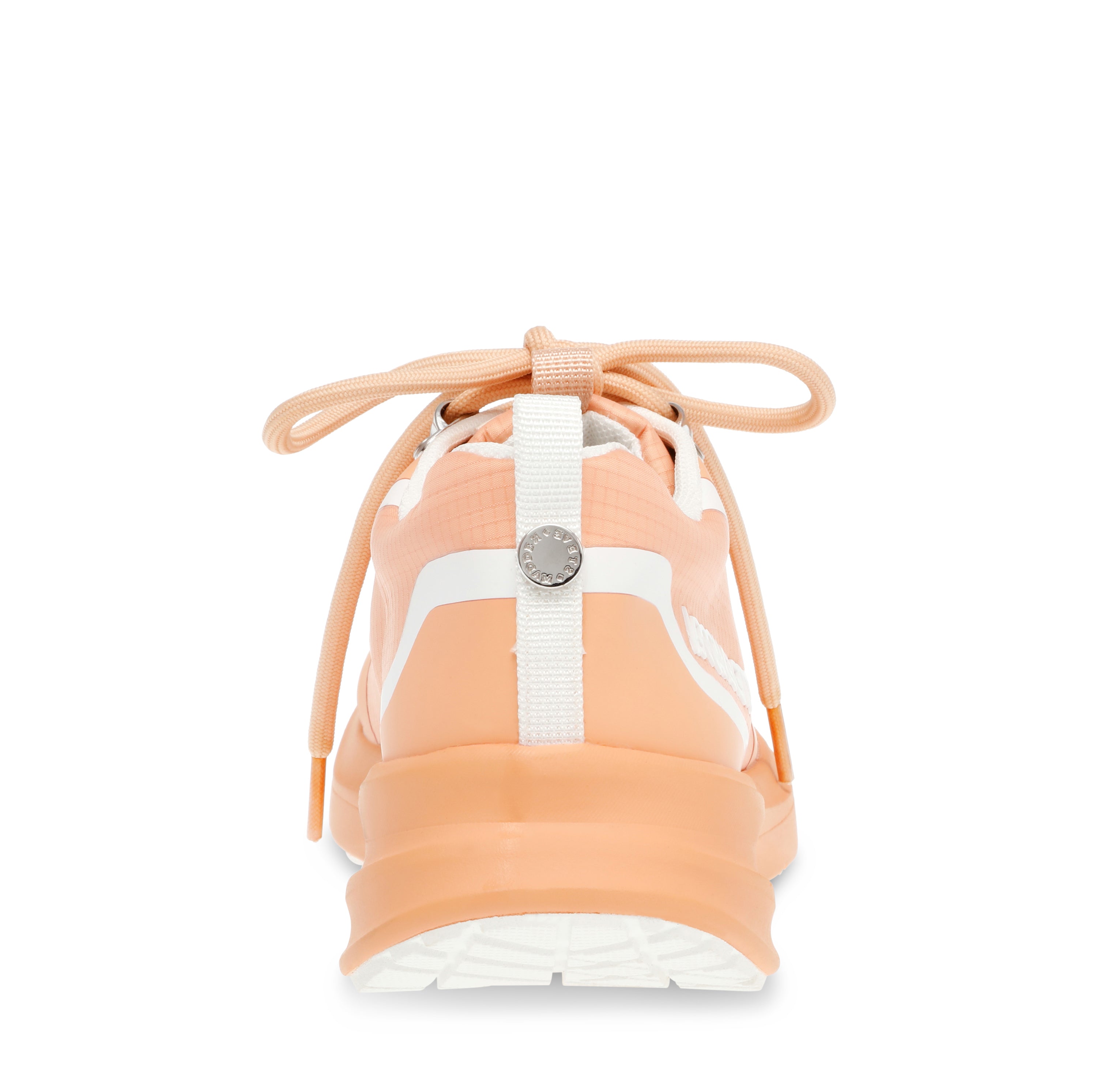 Steve Madden Airball women's peach platform sneakers, back view
