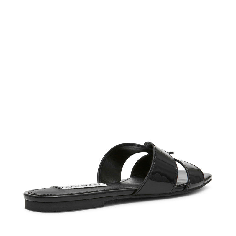 Steve Madden Alley. Ave Women's Black Flat Sandals - side profile - view 2