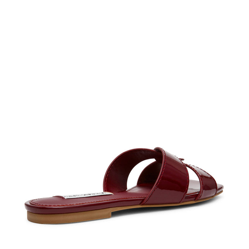 Steve Madden Alley. Ave Women's Wine Flat Sandals - side profile - view 2