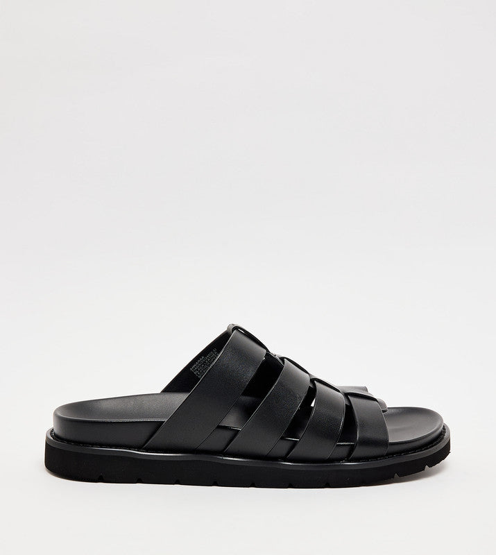 Ankaraa Black Men's Casual Sandals