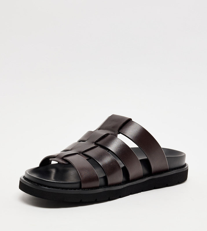 Ankaraa Brown Men's Casual Sandals - view 2
