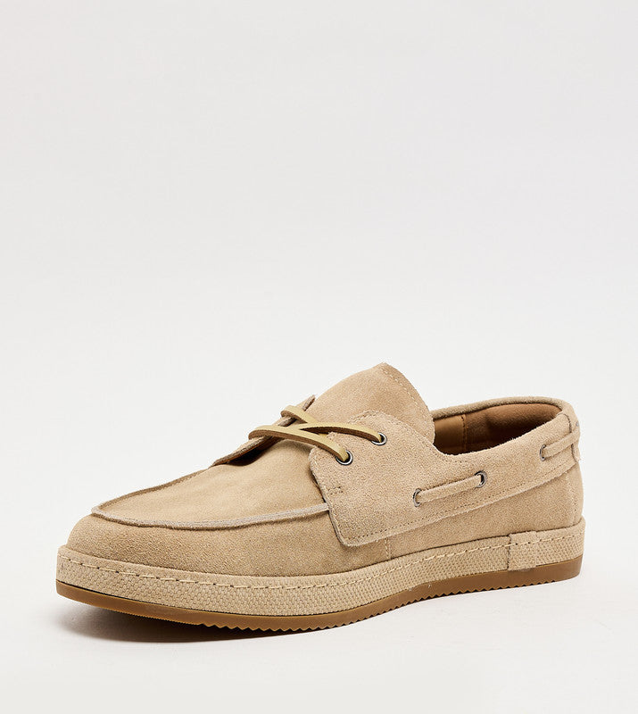 Steve Madden Argylee men's tan lace-up casual shoes, side view